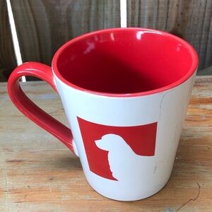 AKC American Kennel Club Red & White Retriever Silhouette Large Mug